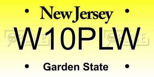 W10PLW New Jersey License Plate