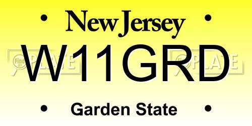 W11GRD New Jersey License Plate