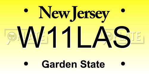 W11LAS New Jersey License Plate
