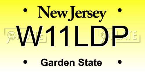 W11LDP New Jersey License Plate