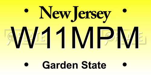 W11MPM New Jersey License Plate