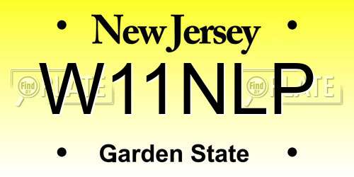 W11NLP New Jersey License Plate
