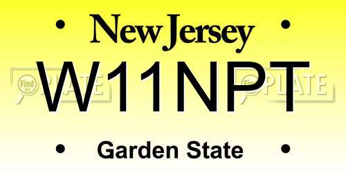 W11NPT New Jersey License Plate