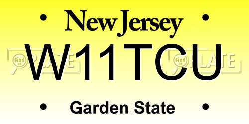 W11TCU New Jersey License Plate
