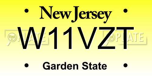 W11VZT New Jersey License Plate