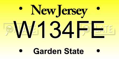 W134FE New Jersey License Plate