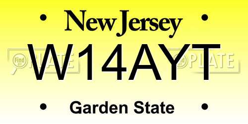 W14AYT New Jersey License Plate