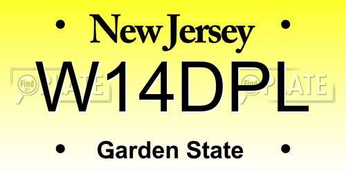W14DPL New Jersey License Plate