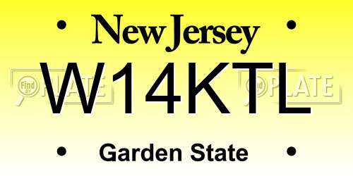 W14KTL New Jersey License Plate