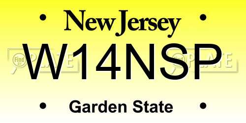 W14NSP New Jersey License Plate