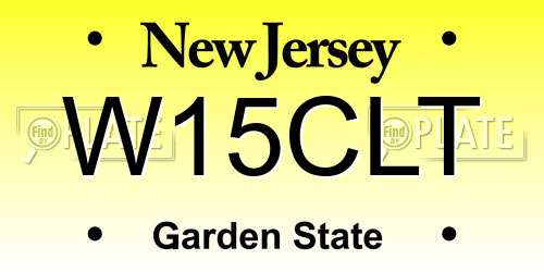 W15CLT New Jersey License Plate