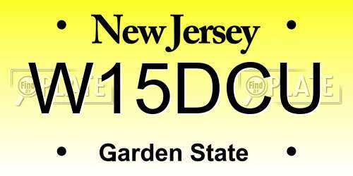 W15DCU New Jersey License Plate