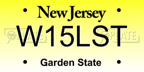 W15LST New Jersey License Plate