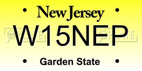 W15NEP New Jersey License Plate