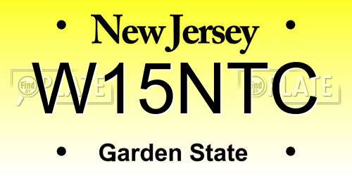 W15NTC New Jersey License Plate