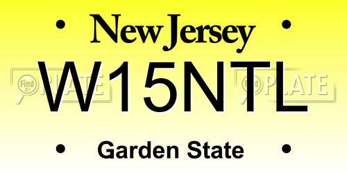 W15NTL New Jersey License Plate