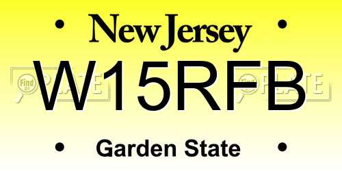 W15RFB New Jersey License Plate