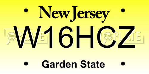 W16HCZ New Jersey License Plate
