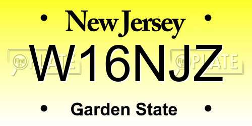 W16NJZ New Jersey License Plate