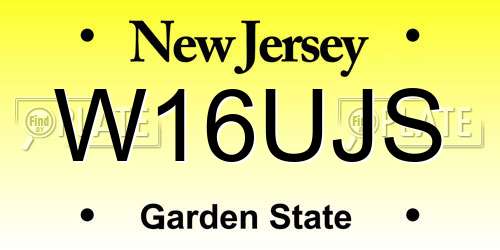 W16UJS New Jersey License Plate