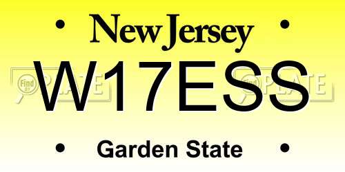 W17ESS New Jersey License Plate