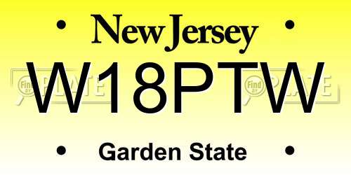 W18PTW New Jersey License Plate
