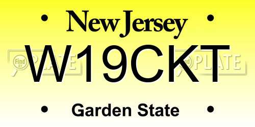 W19CKT New Jersey License Plate