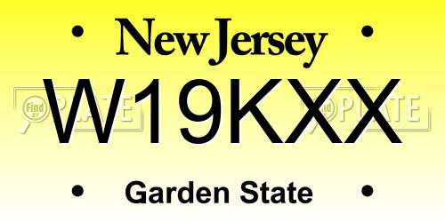 W19KXX New Jersey License Plate