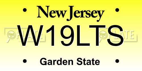 W19LTS New Jersey License Plate