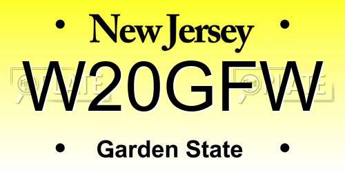 W20GFW New Jersey License Plate