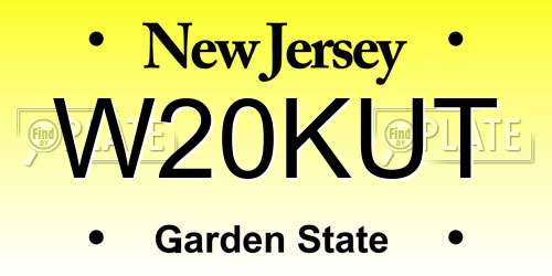 W20KUT New Jersey License Plate