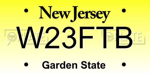 W23FTB New Jersey License Plate