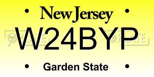 W24BYP New Jersey License Plate