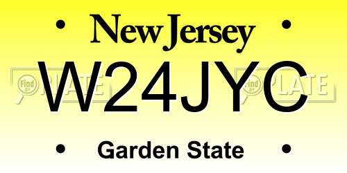 W24JYC New Jersey License Plate