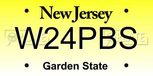 W24PBS New Jersey License Plate