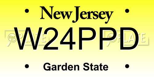 W24PPD New Jersey License Plate