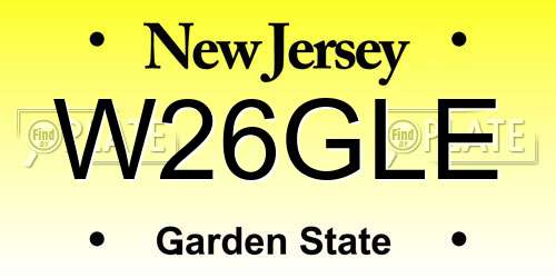 W26GLE New Jersey License Plate