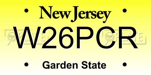 W26PCR New Jersey License Plate
