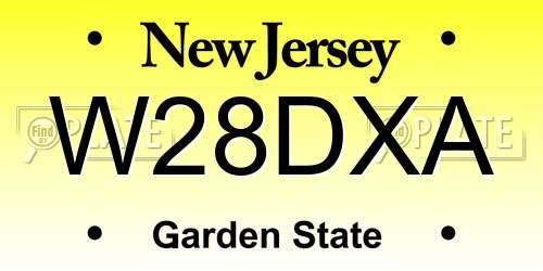 W28DXA New Jersey License Plate