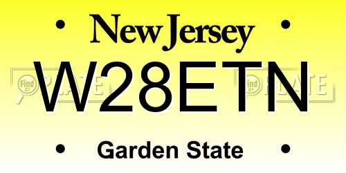 W28ETN New Jersey License Plate