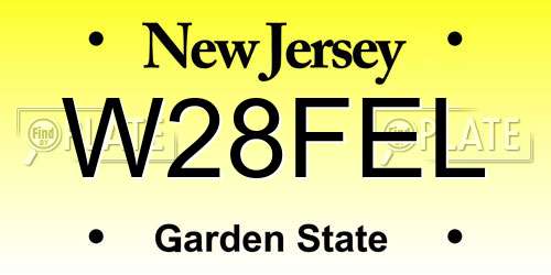 W28FEL New Jersey License Plate