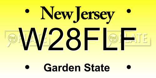 W28FLF New Jersey License Plate