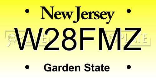 W28FMZ New Jersey License Plate