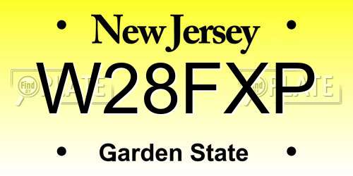 W28FXP New Jersey License Plate