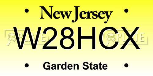 W28HCX New Jersey License Plate