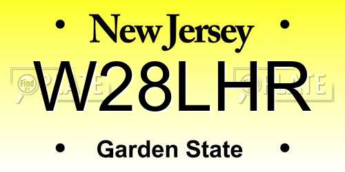W28LHR New Jersey License Plate