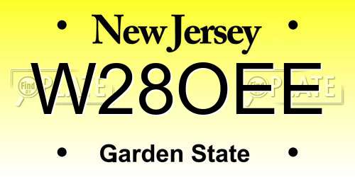 W28OEE New Jersey License Plate