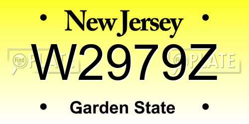 W2979Z New Jersey License Plate