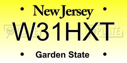 W31HXT New Jersey License Plate