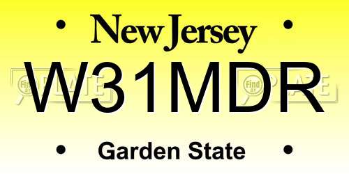 W31MDR New Jersey License Plate